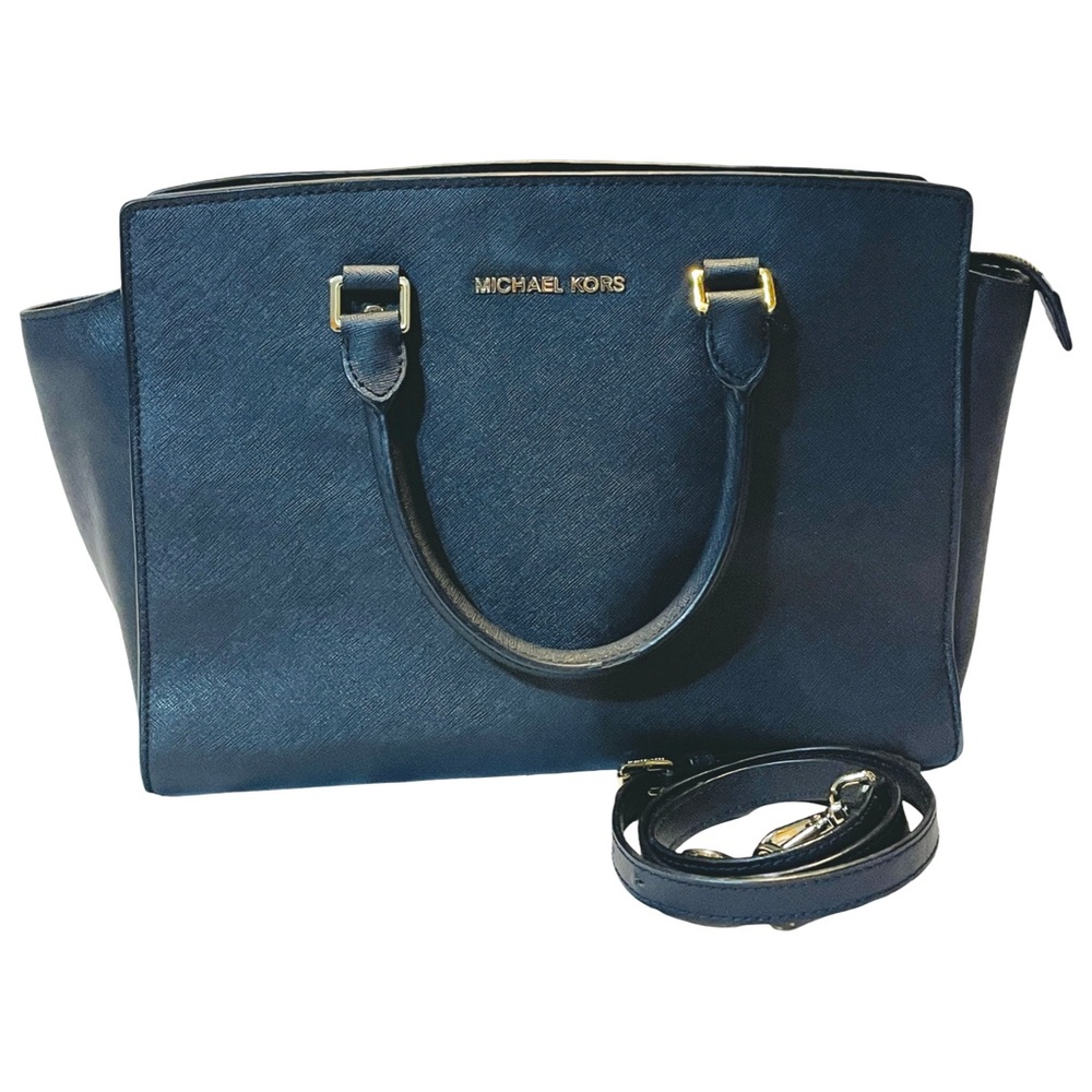 Michael Kors Selma Saffiano Satchel Tote Crossbody Black